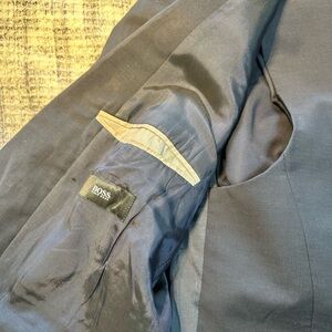 Hugo Boss Slim-Fit Tonal Checkered Three-Piece Suit